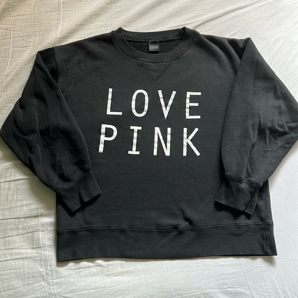 hand made love pink sweater sweatshirt